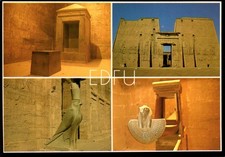 The Pylon Sacred Boat Sanctuary Horus Edfu Egypt Postcard picture