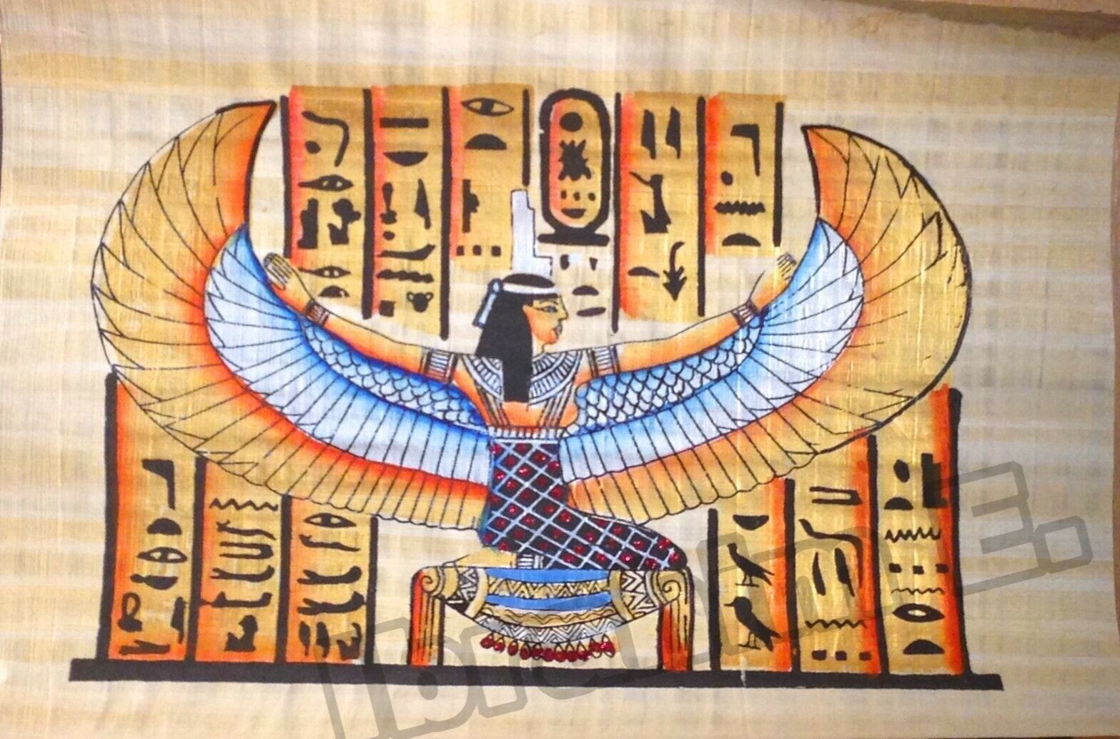 Genuine Egyptian Papyrus 18\'x13\' with Handmade Art 