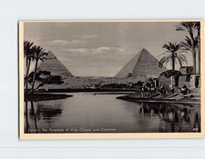 Postcard The Pyramids of King Cheops and Chephren Cairo Egypt picture