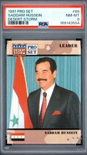 1991 PRO SET DESERT STORM #69 SADDAM HUSSEIN PSA 8 picture