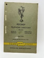 RARE 1954 Michigan Bell Petoskey MI TELEPHONE DIRECTORY phone book 5 digit #'s picture