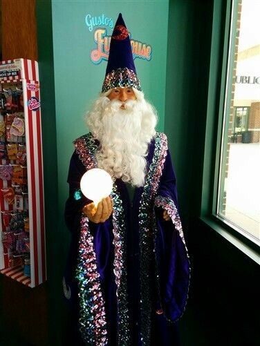 Life Size Animated Talking Wizard with Crystal Ball