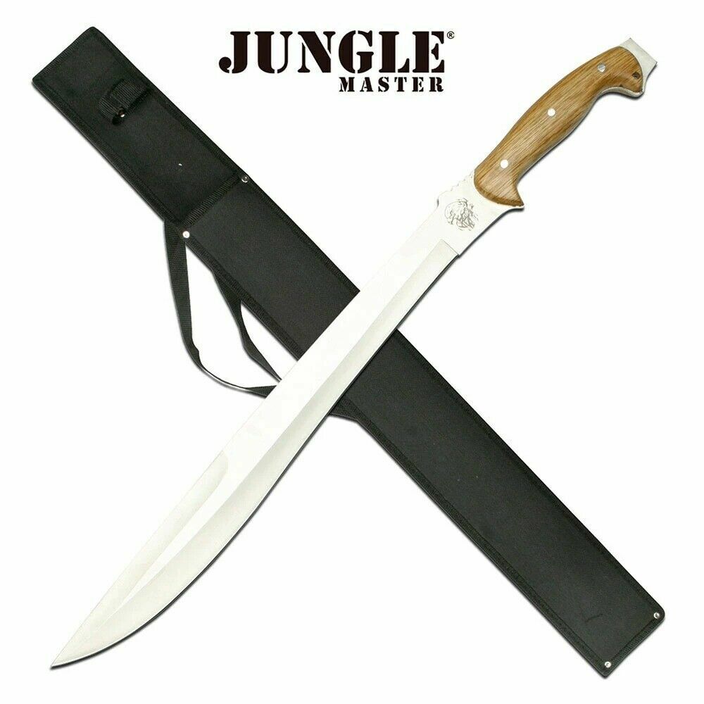 New Jungle Master Premium Stainless Steel Full Tang Fixed Blade Machete Knife