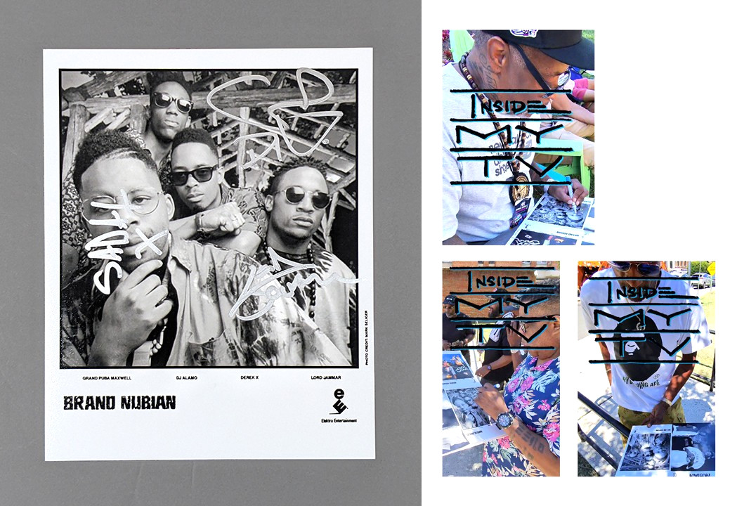 Brand Nubian SIGNED 8x10 PHOTO Jamar GRAND PUBA Sadat X AUTOGRAPH proof COA Brand Nubian SIGNED 8x10 PHOTO Jamar GRAND PUBA Sadat X AUTOGRAPH proof COA