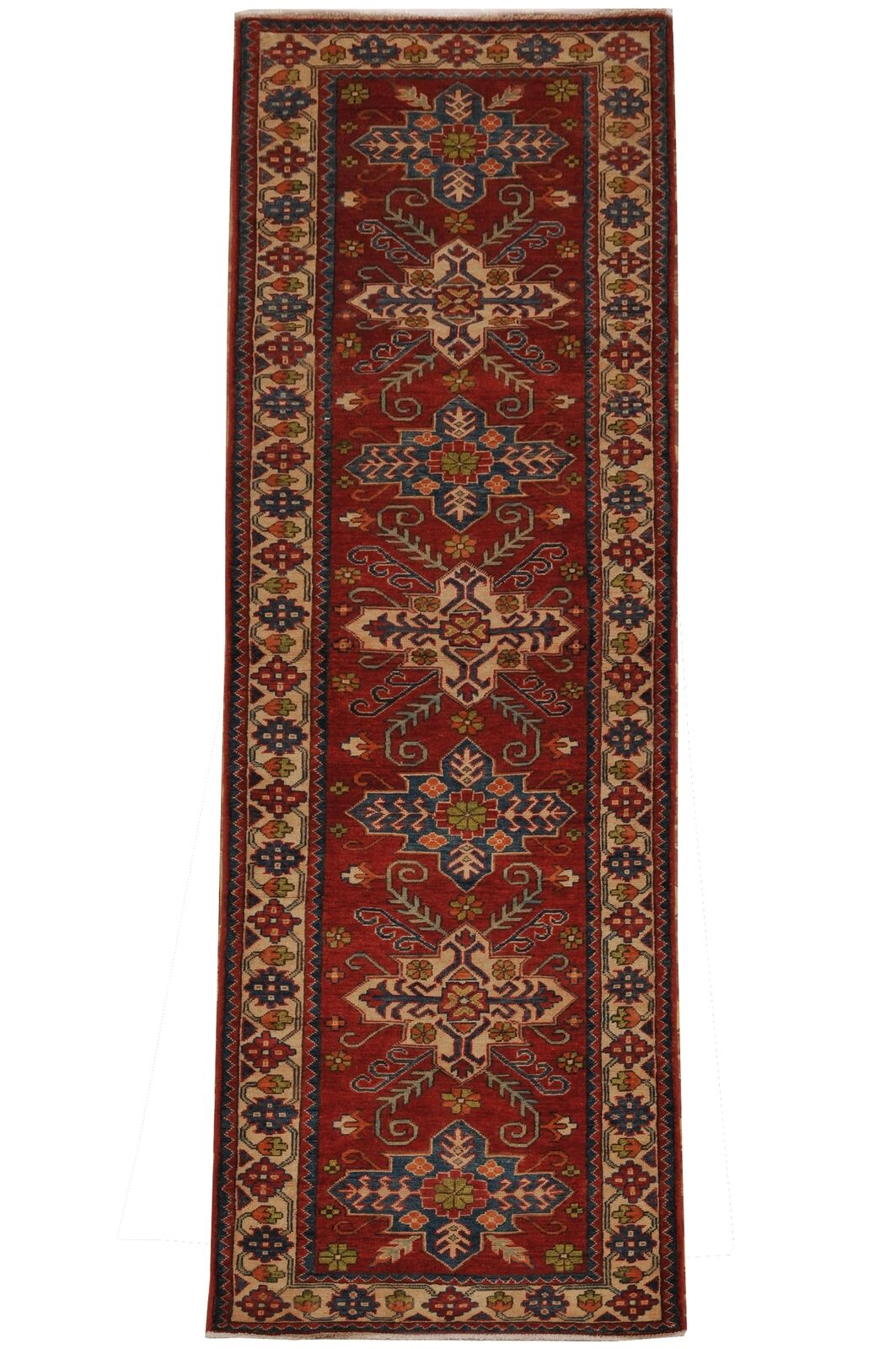 2.5 x 10 Handmade Kazak Hayat Agaci - Mankind Hopes Floor Runner Rugs Carpet Rug