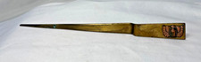 1920's Brass Letter Opener Egyptian Revival Winged Scarab Khepri Paper Knife picture