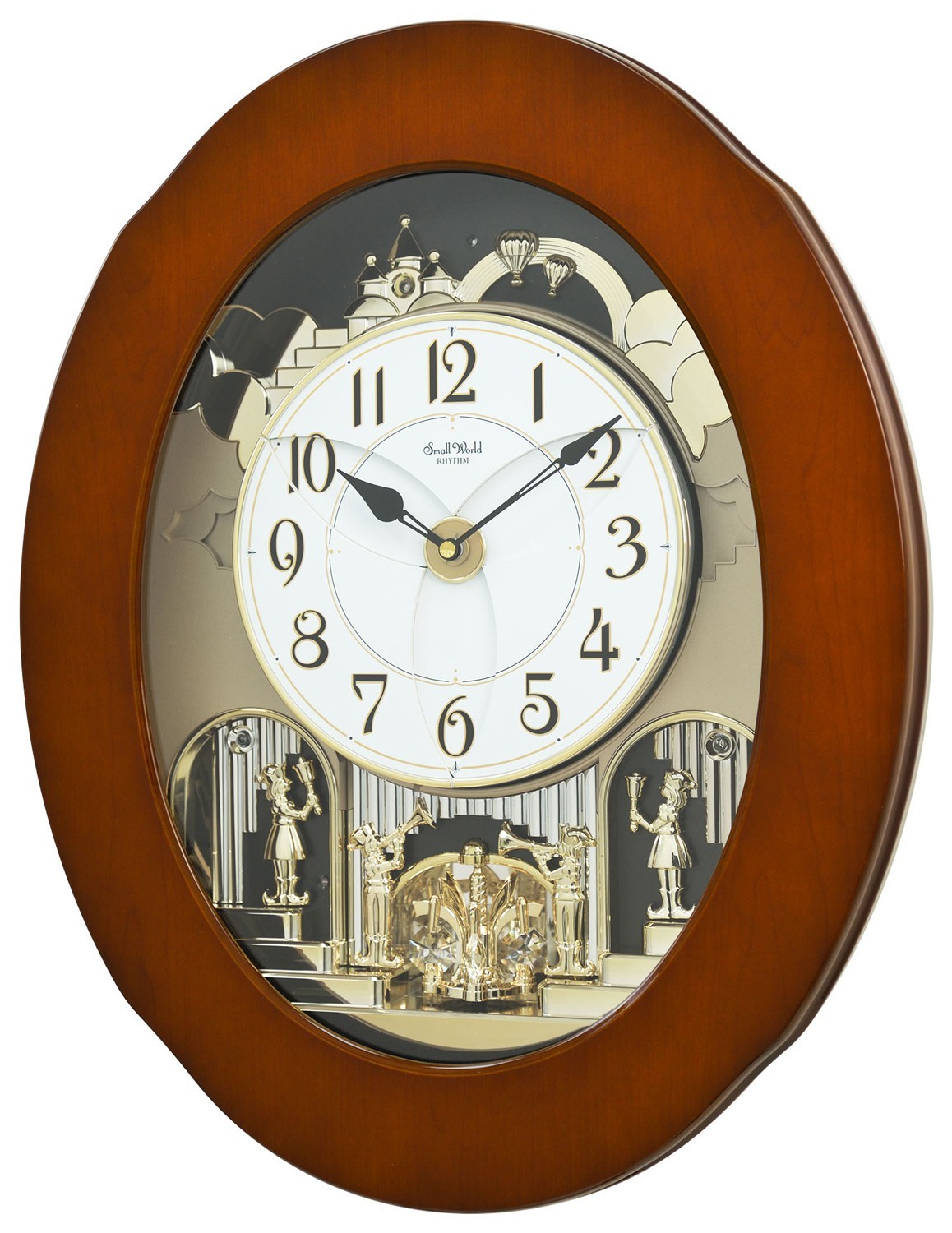 Rhythm Clocks Grand Essence Musical Animated Wall Clock 4MH449WU06 for ...