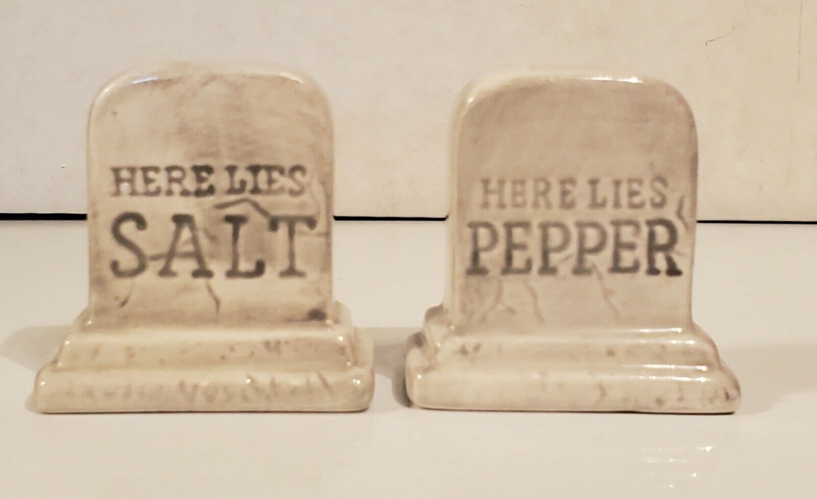 Ceramic Grave Stone Salt & Pepper Shakers