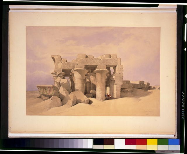 Photo:Kom Ombo Egypt David Roberts 1840s Temple Ruins Photo:Kom Ombo Egypt David Roberts 1840s Temple Ruins