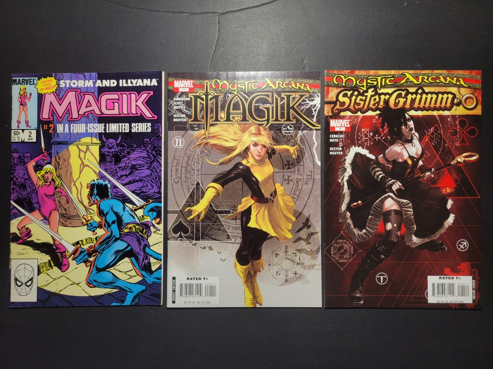 Mystic Arcana Magik #1, 1st App Ammut Marvel 2007 + Sister Grimm, Magik#2 NM-/NM