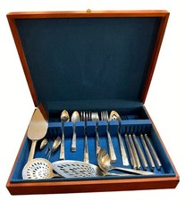 1937 Oneida Nobility Plate Caprice 36 Pc Silverplate Flatware Set w Chest picture