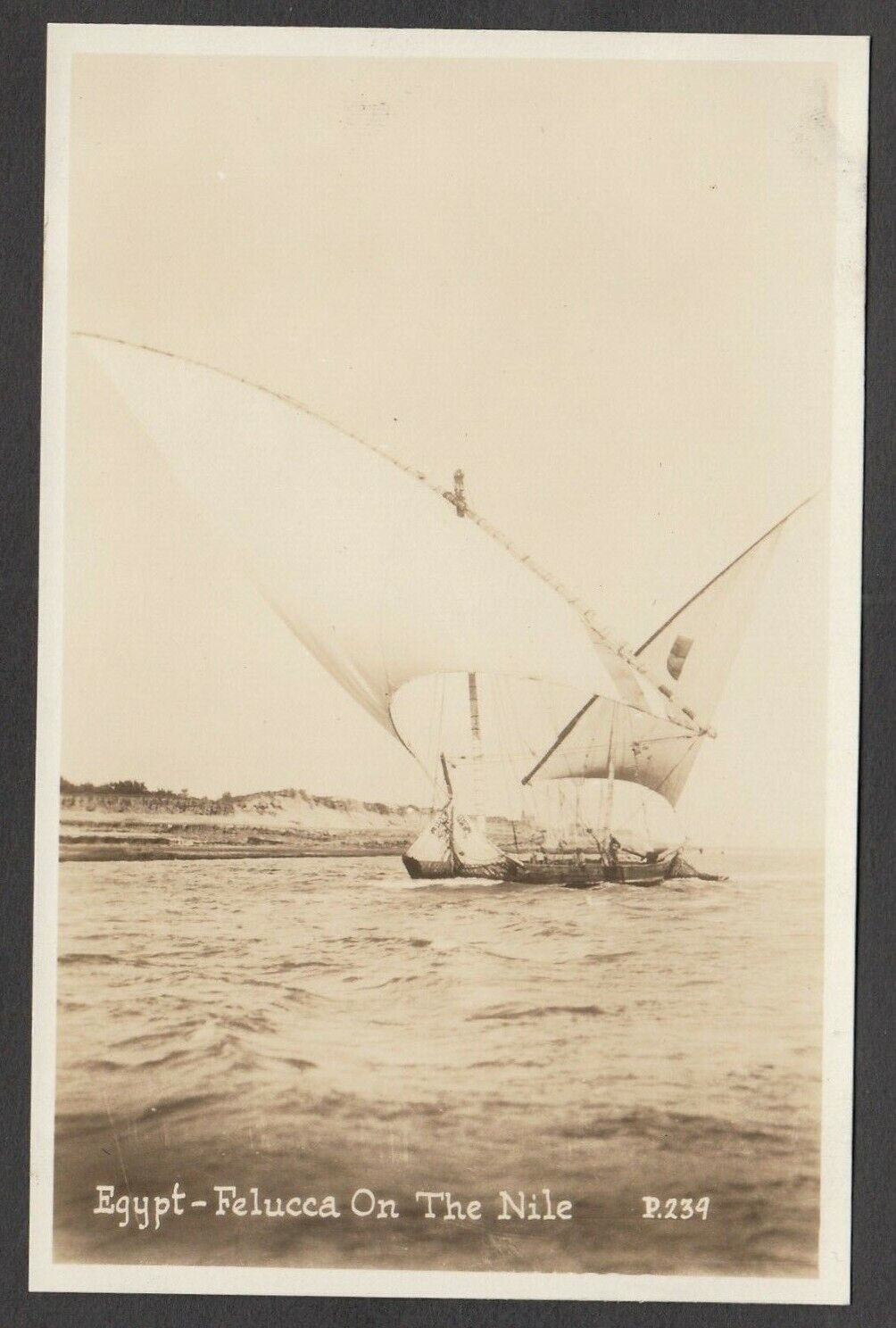 Postcard Egypt Africa a Felucca On The Nile boat RP