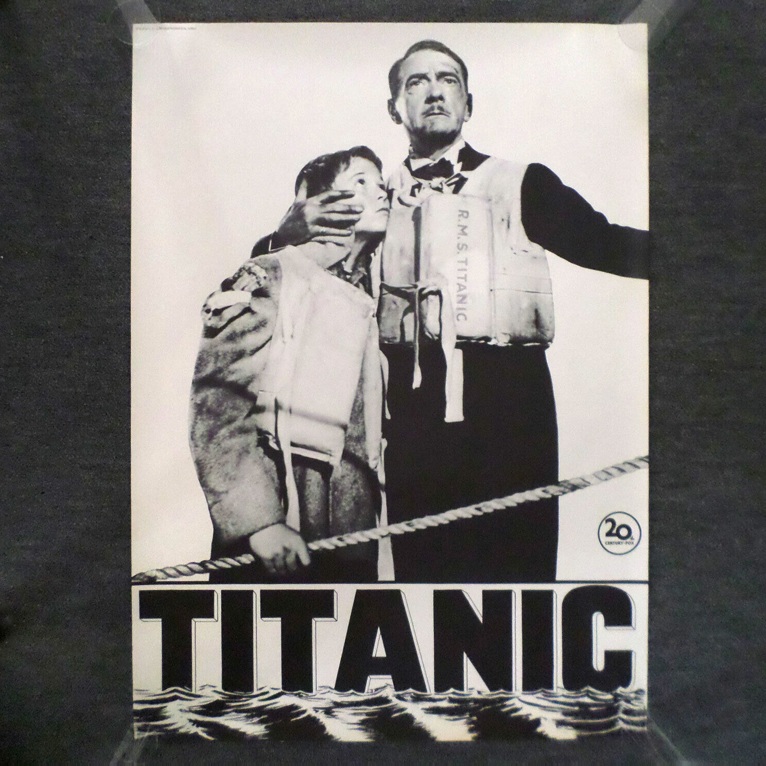 TITANIC movie poster SUPER RARE Denmark 1953 Clifton Webb Barbara Stanwyck rms