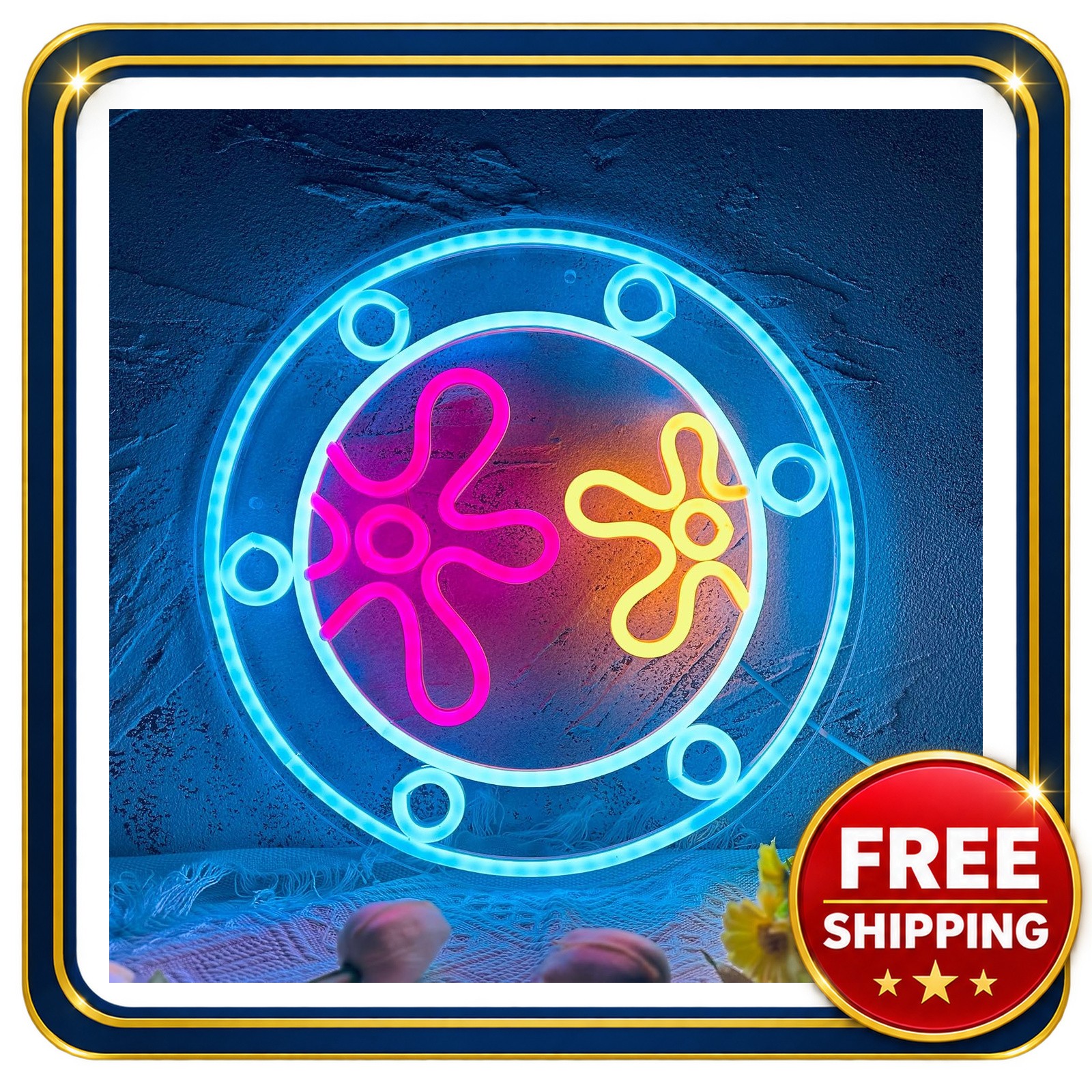 Ocean World Porthole Neon Sign LED Light for Room Decor Ocean World Porthole Neon Sign LED Light for Room Decor