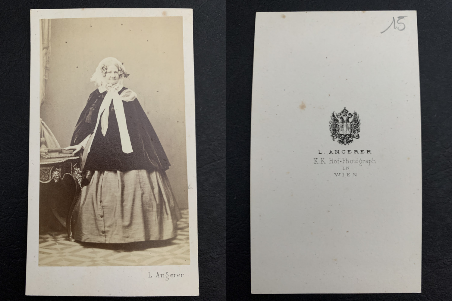 Angerer, Vienna, Countess Maria Pejacsevich born Döry vintage albumen print. CDV.E