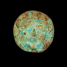 Authentic Old Antique Faience Amulet Mask of Ancient Egyptian Queen Tiye_UNIQUE picture