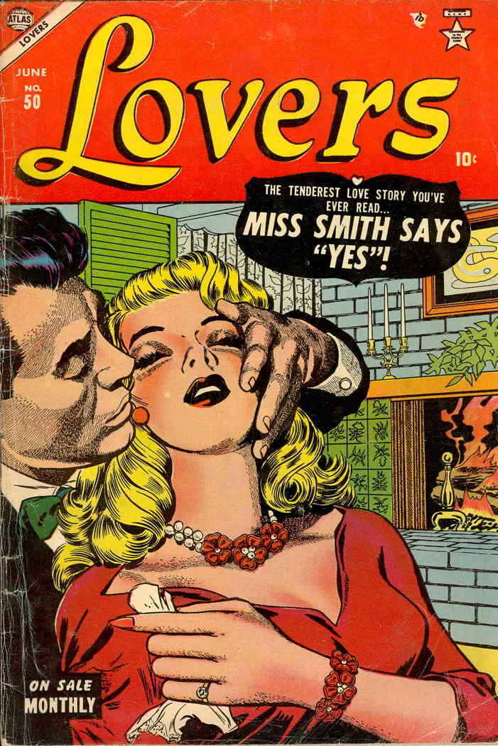 Lovers #50 POOR; Atlas | low grade - October 1953 Romance Miss Smith - we combin