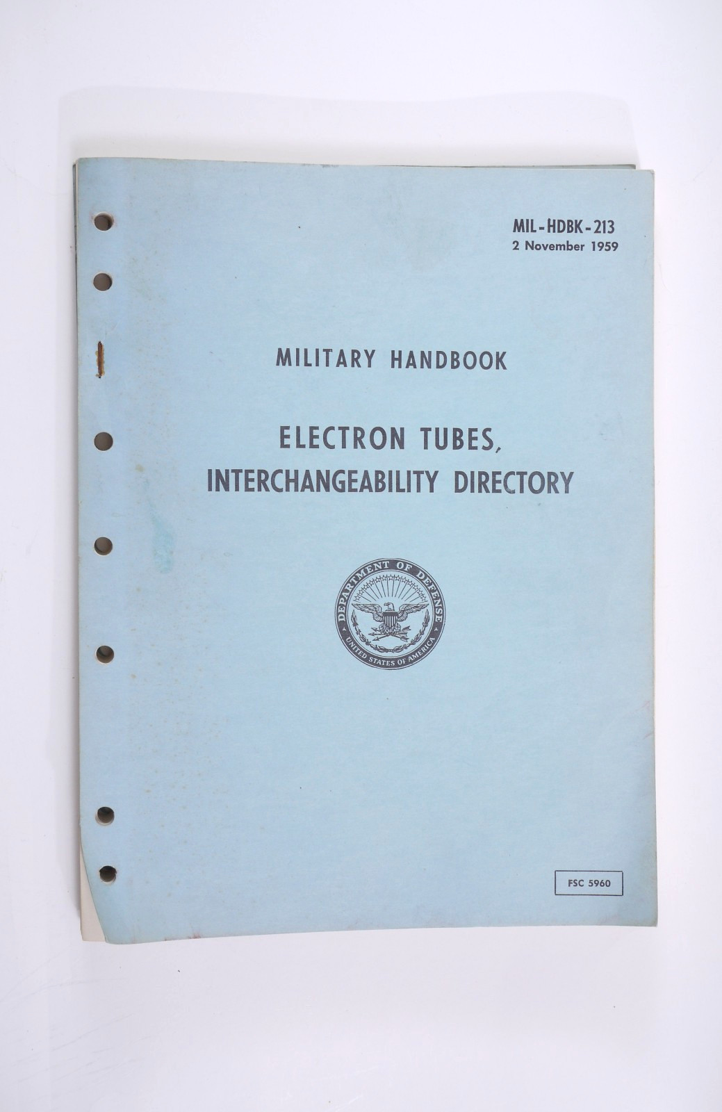 MIL-HDBK-213 1959 Military Handbook Electron Tubes Interchangeability Directory MIL-HDBK-213 1959 Military Handbook Electron Tubes Interchangeability Directory