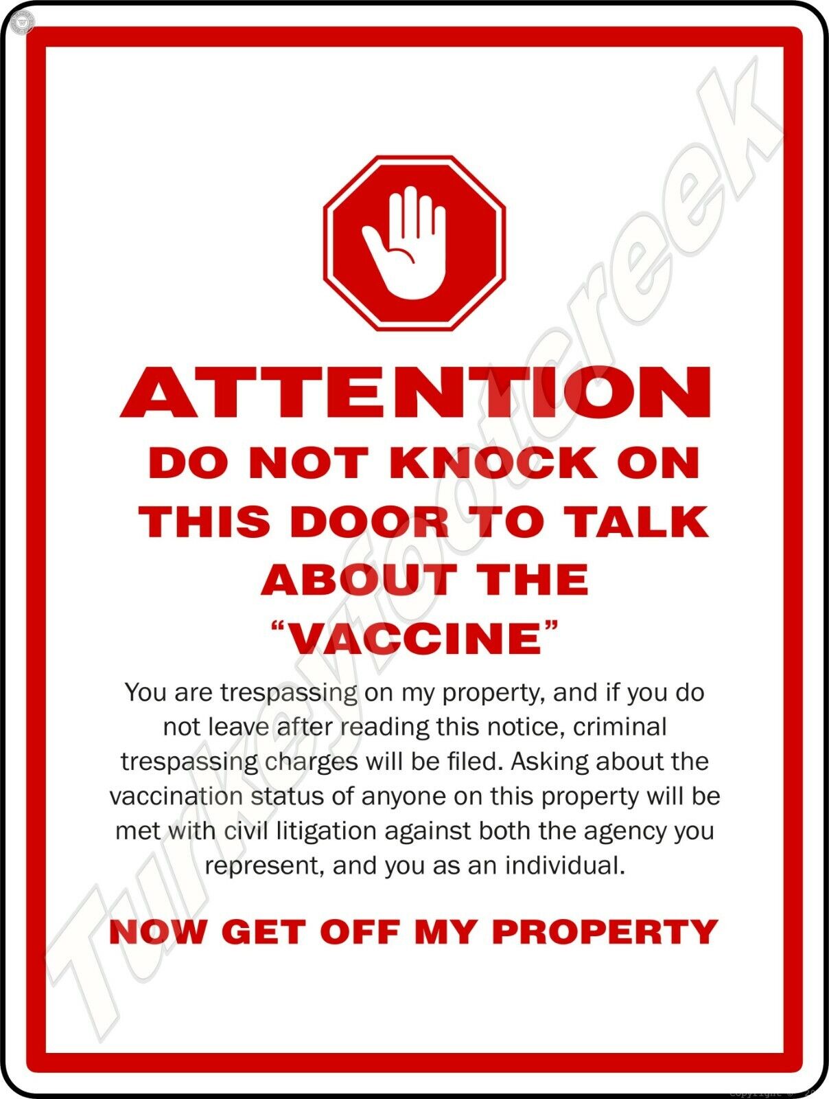 Attention Do Not Knock To Talk About The Vaccine 9\