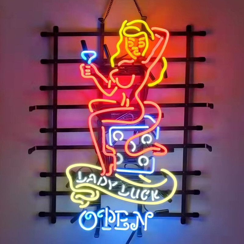 US Stock Lady Luck Casino Open Neon Sign Light Lamp Room Bar Wall Decor 24x20 US Stock Lady Luck Casino Open Neon Sign Light Lamp Room Bar Wall Decor 24x20