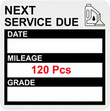 Static Cling Oil Change Stickers for Windshield, 120 Pcs 2X2 Inches No Glue No R picture