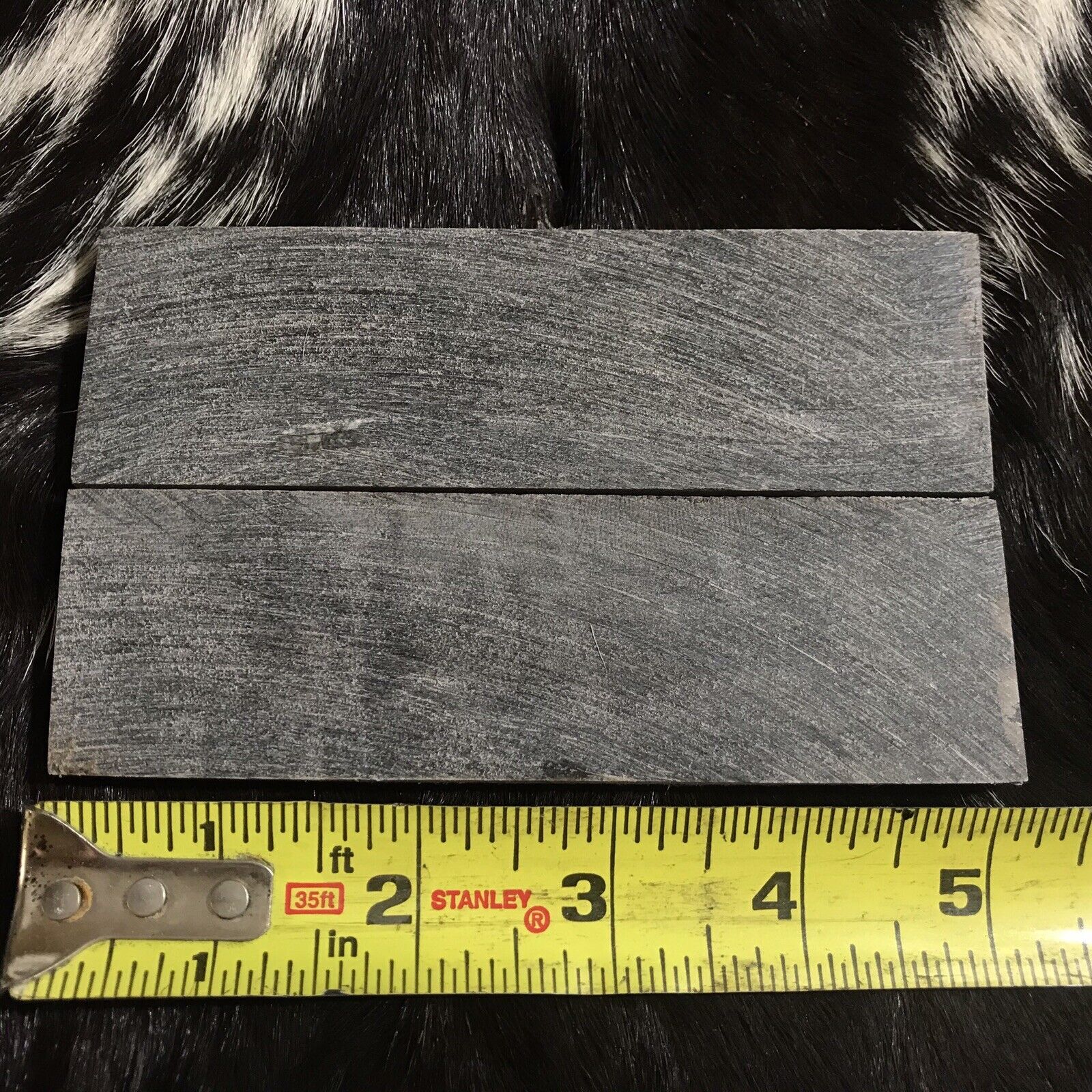 2pcs 5” Natural Black Buffalo Horn Knife Scales DIY Knife Making Handle Material