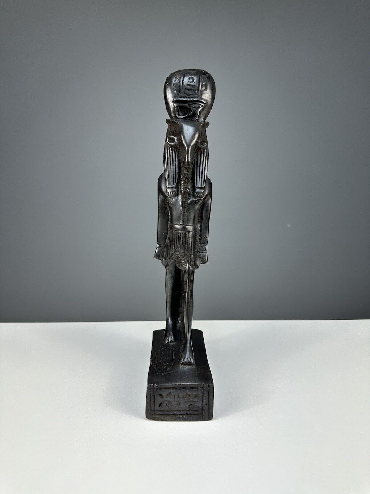 KHNUM God Creation Of The Nile Replica Altar Statue Black Made In Egypt VTG LRG