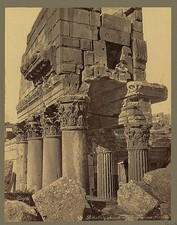 Photo:Baalbek Lebanon Temple of Bacchus Pronaos Peristyle 1860s Bonfils picture