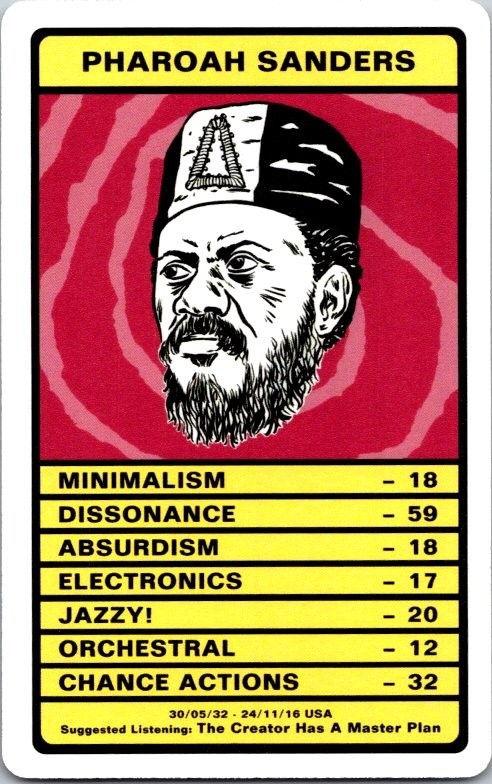 Avant Garde Composers PHAROAH SANDERS art cards Gazoo pack fresh 