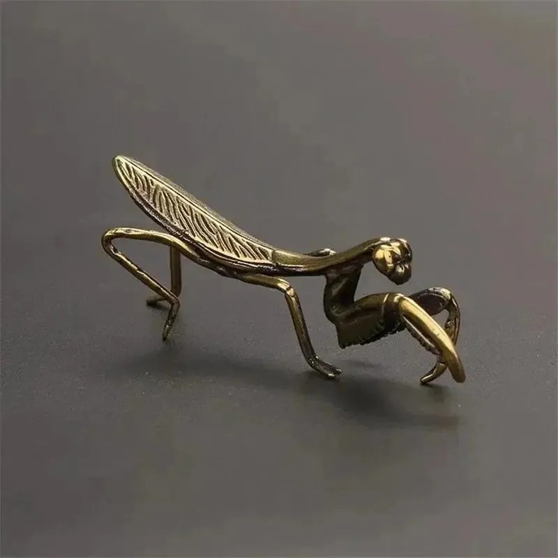 Metal Animal Ornament Home Vintage Brass Mantis Figurine Decor Fashion Gift