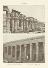 PHILAE. Colonnades of the Temple of Isis. Colonnade of Ptolemy IX. Egypt 1907 picture