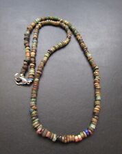 NILE  Ancient Egyptian Faience Amulet Mummy Bead Necklace ca 600 BC picture
