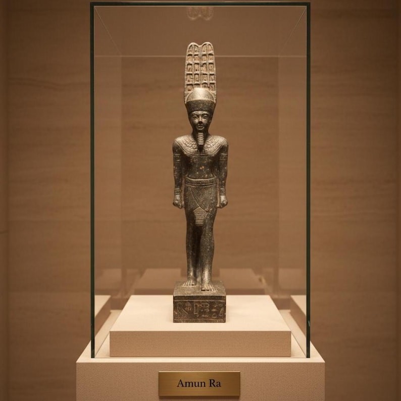 Ancient Egyptian Amun Ra Statue Supreme Creator God of the Sun Rare ...