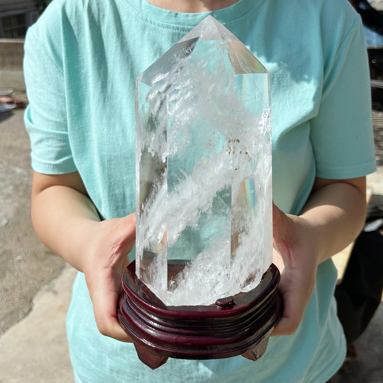 ALL 6.5LB Natural Clear Quartz Obelisk Crystal Wand Point Healing G8135