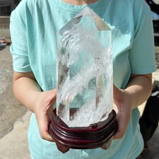 ALL 6.5LB Natural Clear Quartz Obelisk Crystal Wand Point Healing G8135 picture