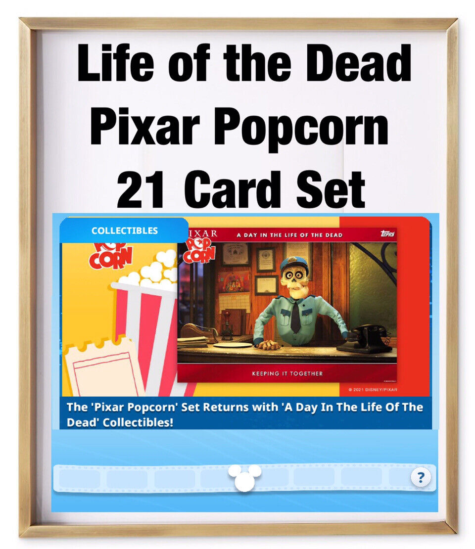 LIFE OF THE DEAD PIXAR POPCORN 21 CARD SET S3-GOLD/RED/BLUE-TOPPS DISNEY COLLECT