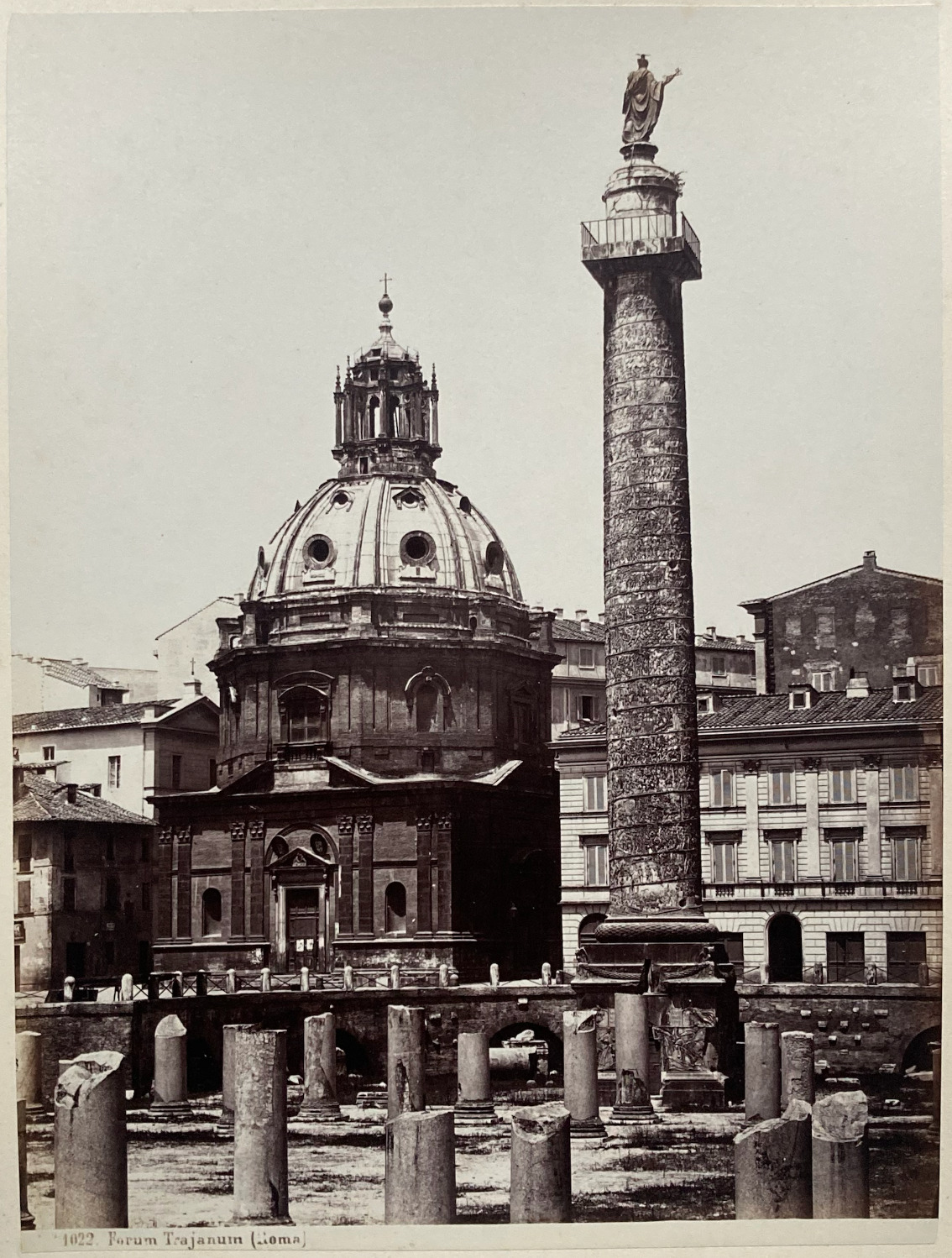 Giorgio Sommer, Rome, Forum Trajan, c.1880, vintage albumines
